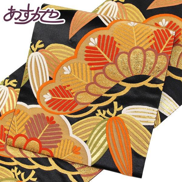 着物 帯 振袖用 西陣ブランド 梅垣 引き箔 袋帯 彩松笹文 フォーマル用 あすかや [商品番号fo...