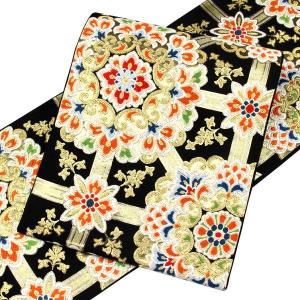 Prices down4）礼装 袋帯「黒色 七宝華芳文」訪問着、色留袖、付け下げ