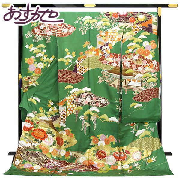 着物 友禅本振袖 京手描き 内と良 謹製 日本の絹 あすかや [商品番号fs374]