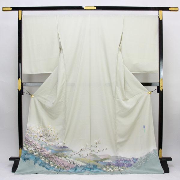 着物 本加賀友禅 伝統工芸品 色留袖 横山秀一 作 おはな松原 あすかや [商品番号hm1958]