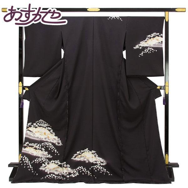 着物 十日町 名門 吉澤の友禅 付下げ 濱ちりめん 金彩金駒刺繍 四季の花に霞疋田   [商品番号h...