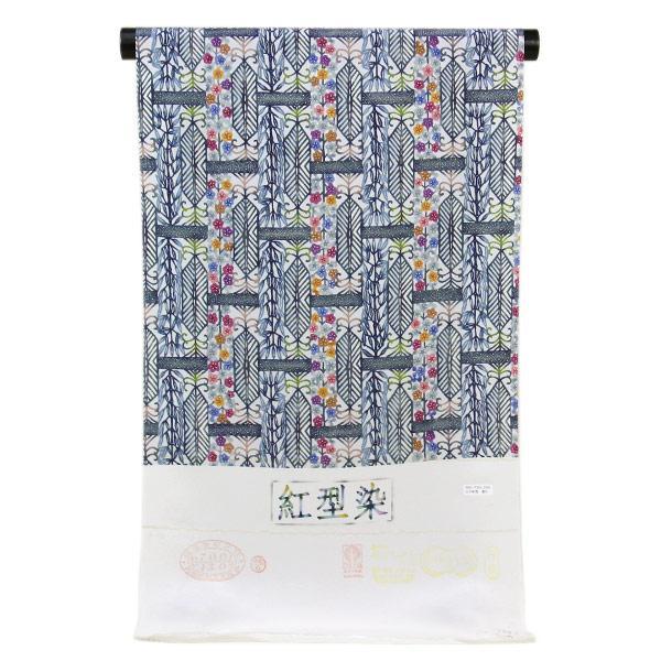 単衣にも 紅型染 小紋着尺 丹後ちりめん [商品番号km2224]【あすかや】