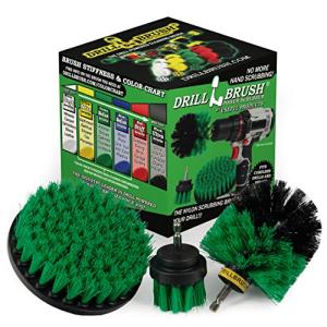 Drillbrush クイックチェンジシャフトバスパワースクラブブラシのタイルとグラウトキット