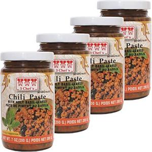 アライド スリーシェフ ホーリーバジルチリペースト 200g ×4個