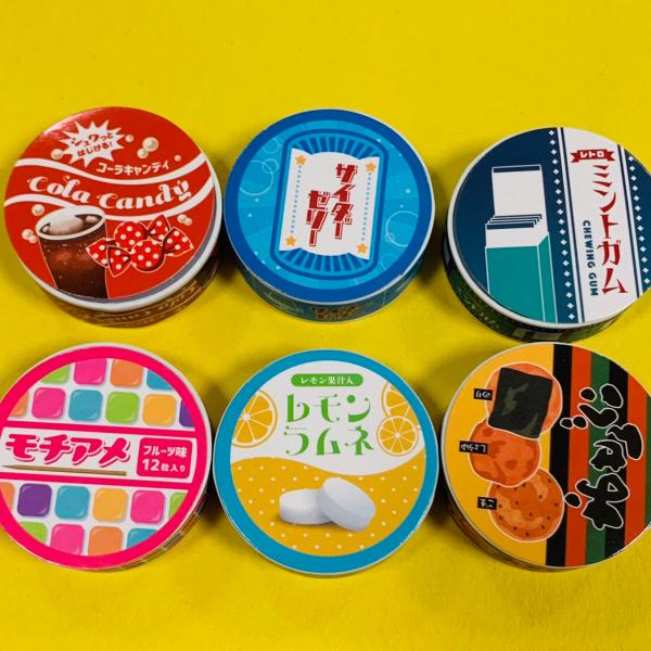 レトロ 駄菓子 マスキングテープ  6種セット  文房具  マステ輸入