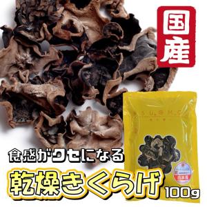 きくらげ 国産 100g ポイント５倍 国産 木耳 無添加 乾燥きくらげ キクラゲ きのこ キノコ 乾燥 ホールタイプ 保存食の商品画像