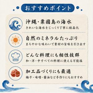 粟国の塩 250g 3袋 セット 釜炊 天日干...の詳細画像3
