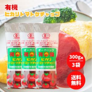 光食品 有機トマトケチャップ 300g 3袋 セット オーガニック 有機 トマト ケチャップ 甘口 保存料 着色料 調味料 不使用 チューブ ソース オムライス ナポリタン｜アスライト