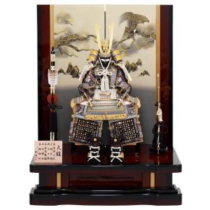 五月人形 久月 鎧平飾り 鎧飾り 高床飾り 金小札 正絹緋縅 15号 長鍬形