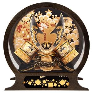 久月 五月人形 ケース飾り ケース入り 5月人形 コンパクト 兜飾り 金