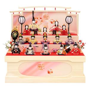 雛人形 コンパクト 一秀 ひな人形 木目込人形飾り 五段飾り 十五人飾り