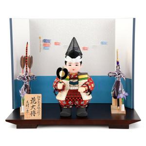 五月人形 真多呂人形作 木目込み 大将飾り 子供大将 引上げ 鯉のぼり