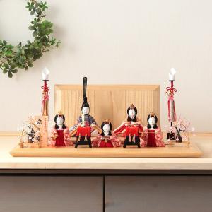 一秀 雛人形 コンパクト 木目込み人形 五人飾り（安土雛2号） : 祭