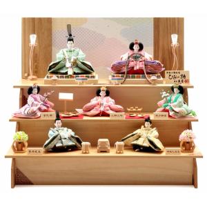久月 雛人形 ひな人形 三段飾り 三段棚飾り 七人飾り 着付師 華山 雛の