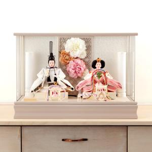 吉徳大光 雛人形 ひな人形 ケース飾り 親王飾り フラワーリース付