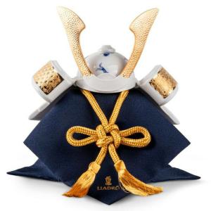 リヤドロ 五月人形 Lladro 兜平飾り 兜飾り 兜 Black 袱紗・台座付