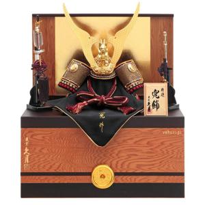 久月 五月人形 コンパクト 上杉謙信 兜収納飾り 兜飾り 彩一閃 天空 紫