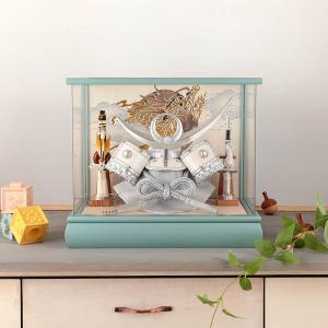 久月 五月人形 兜ケース飾り 兜飾り 13号兜 取付ケース入 オルゴール付