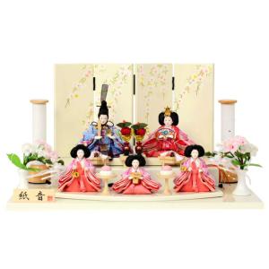 雛人形 ひな人形 雛 平飾り 五人飾り 紙音 衣裳着 h243-fz-41ss1361