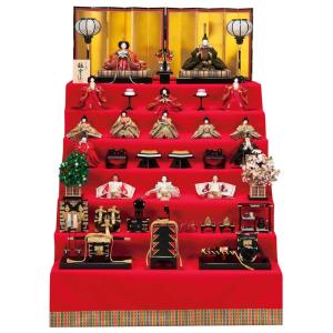 雛人形 平安豊久 ひな人形 七段飾り 十五人飾り 末広 九番親王 大三五