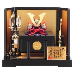 平安武久作　智尚　20号　飾兜　五月人形　正絹緋糸緘　本金箔押　唐櫃 ishizaki_goga-17049