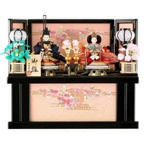 【美品】高級雛人形 二人飾り 豊久作 金彩雅 コンパクトに飾れる優美な親王飾り 雛人形 ひな人形 雛 収納飾り 親王飾り 玉雅作 御雛 高級西陣織 h253