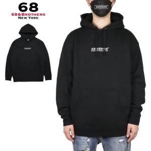 68&BROTHERS プルオーバーパーカー 68アンドブラザーズ トップス フーディー メンズ レディース ブランド 大きいサイズ おしゃれ 黒｜asylum