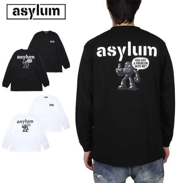 アサイラム Tシャツ ASYLUM 当店オリジナルアイテム ロンT 長袖 メンズ レディース ブラン...