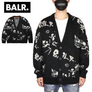 ボーラー カーディガン BALR. ニット メンズ レディース ブランド 大きいサイズ おしゃれ おすすめ 人気 黒 ブラック M L｜asylum