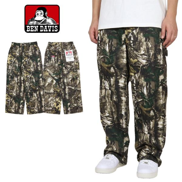 ベンデイビス ペインターパンツ BEN DAVIS ワーク アメカジ リアルツリー柄 ストレート 迷...