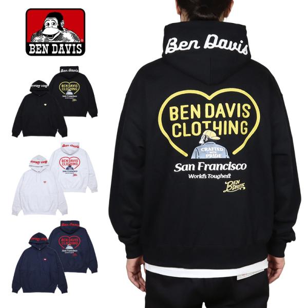 ベンデイビス プルオーバーパーカー BEN DAVIS フーディー トップス アメカジ メンズ レデ...