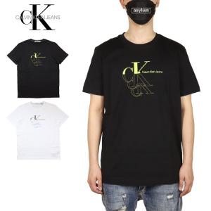 カルバンクライン ジーンズ Tシャツ CALVIN KLEIN JEANS 半袖Tシャツ CKジーンズ メンズ レディース ブランド 大きいサイズ おしゃれ 綿100% 黒｜asylum