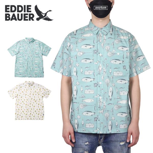 エディーバウアー 半袖シャツ EDDIE BAUER トップス 総柄 アロハ メンズ レディース ブ...