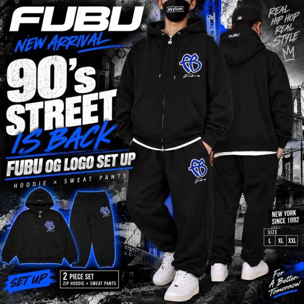 フブ セットアップ FUBU ジップパーカー スウェットパンツ ジョガー メンズ ブランド 大きいサ...