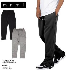 mnml パンツ ミニマル スウェットパンツ イージーパンツ ジョガーパンツ メンズ ブランド 大きいサイズ おしゃれ 黒 TEAR AWAY SWEATPANTS｜asylum