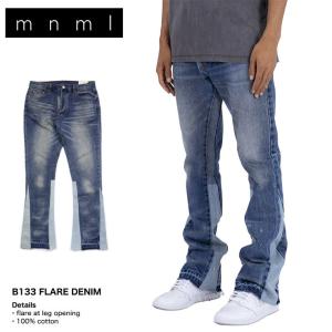 mnml フレアパンツ ミニマル フレアデニム デニムパンツ Gパン ジーンズ メンズ ブランド 大きいサイズ おしゃれ おすすめ 人気 B133｜asylum