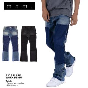 mnml（ミニマル） レザーパンツ 光沢 フェイクレザー パンツ スリム