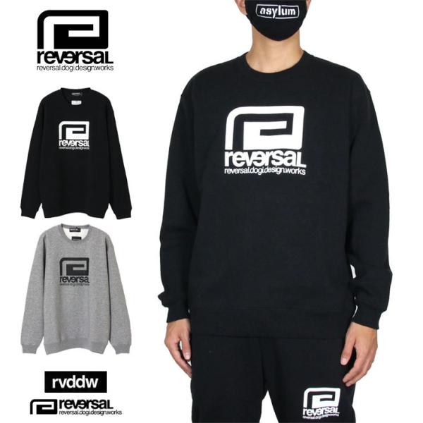 リバーサル REVERSAL スウェット トレーナー クルーネック 裏起毛 バックプリント メンズ ...
