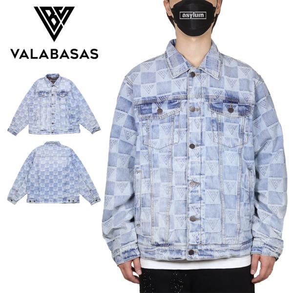バラバサス デニムジャケット VALABASAS アウター ウォッシュ加工 メンズ レディース ブラ...