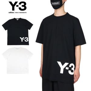 Y-3 Tシャツ ワイスリー 半袖Tシャツ アディダス メンズ レディース ブランド 大きいサイズ スポーツ 綿100% コットン HG6094 ブラック ホワイト｜asylum