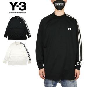 Y-3 ロンT ワイスリー Tシャツ 長袖Tシャツ メンズ レディース ブランド ADIDAS アディダス 大きいサイズ ビッグシルエット Y3 y3096｜asylum