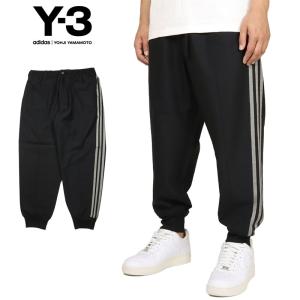 セール開催中 Y-3 ウールパンツ ワイスリー アディダス ジャージ 下 メンズ ブランド 太め ワイド 大きいサイズ 黒 おしゃれ