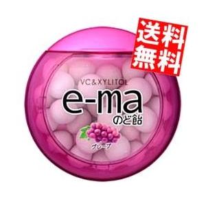 送料無料 味覚糖 e-maのど飴 グレープ 33g丸型容器×6入[イーマ]