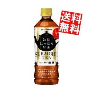 送料無料 ポッカサッポロ 知覧にっぽん紅茶 無糖 500mlペットボトル 24本入