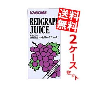 送料無料：お徳用２セット カゴメ レッドグレープジュース （ホテルレストラン用） １Ｌ紙パック 12（6×2）本×2セット