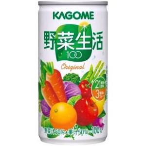 送料無料 カゴメ 野菜生活100 オリジナル 190g缶 30本入 (野菜ジュース)｜at-cvs