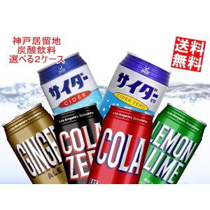 送料無料 神戸居留地 選べる炭酸飲料 350ml缶 48本(24本×2ケース) 富永貿易
