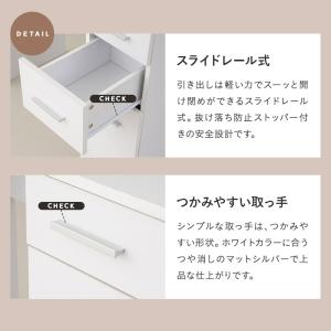引き出し付き デスク ドレッサー テーブル 鏡...の詳細画像5
