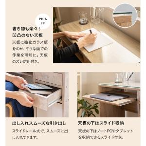 コンパクトデスク 幅80 収納棚 パソコンデス...の詳細画像4