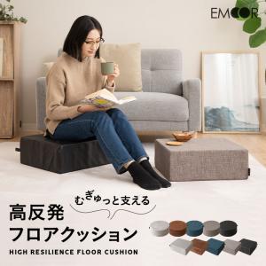 ウレタンクッション フロアクッション 座布団 レギュラー 円形 長方形 極厚 高反発 コンパクト 洗える テーブル デスク 椅子 いす イス 在宅 北欧 無地 エムール